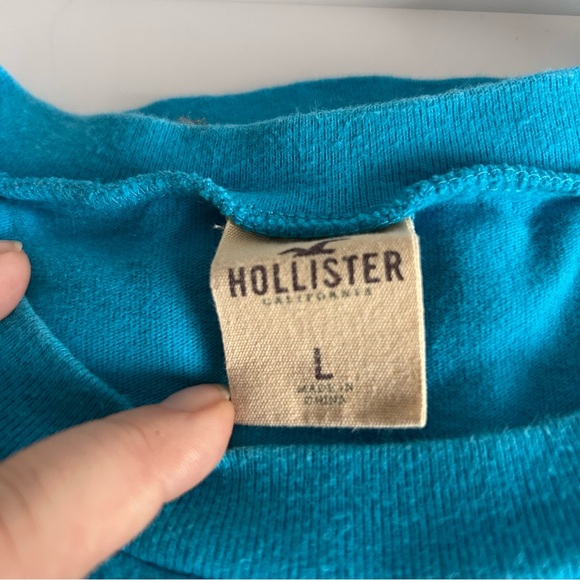 Blue Hollister Short Sleeve Cotton T Shirt Size Large - Picture 11 of 11